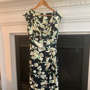Ralph Lauren Sleeveless Cowl Neck Floral Dress
